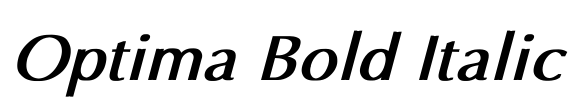Optima Bold Italic Font Image