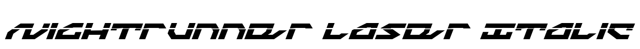 Nightrunner Laser Italic Font Image
