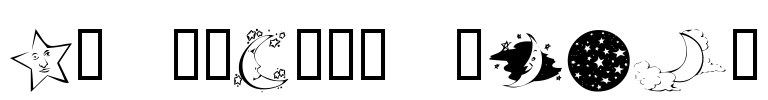 KR Starry Night Font Image