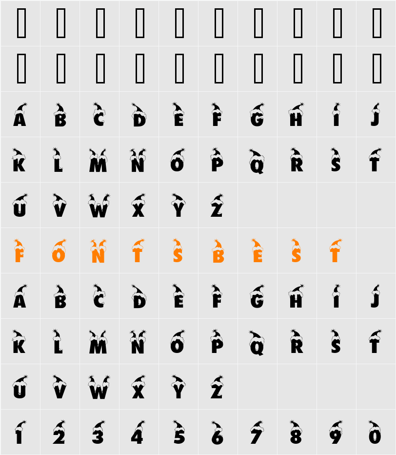 Bonnet Character Map