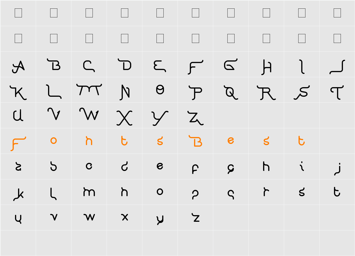 KING OF font And Typography Character Map
