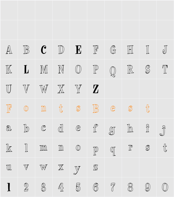 Pixie-HC Character Map