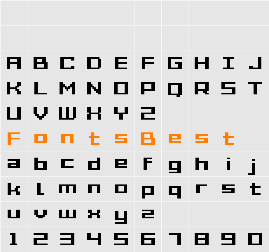Grixel Acme 7 Wide Bold Xtnd Character Map