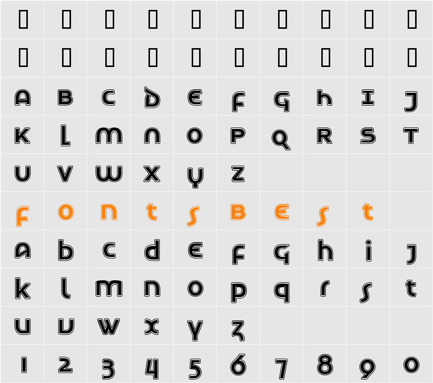 LetunicalInline Character Map