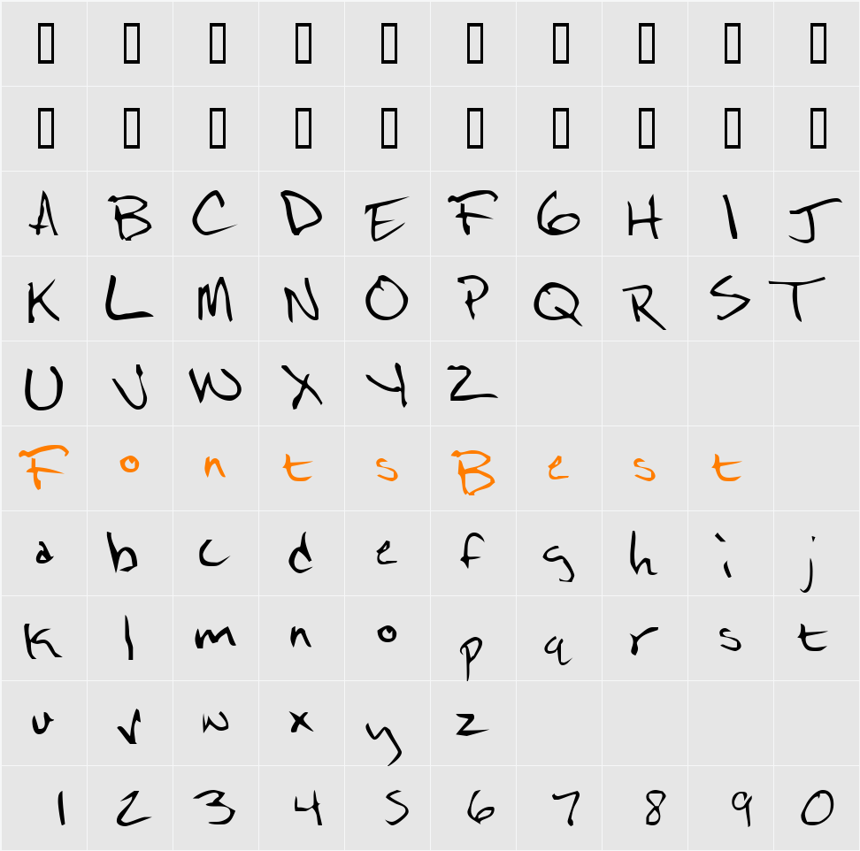 NoteScrawl Character Map