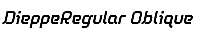 DieppeRegular Oblique Font Image