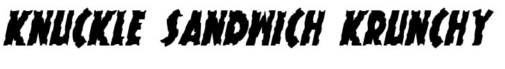 Knuckle Sandwich Krunchy Font Image