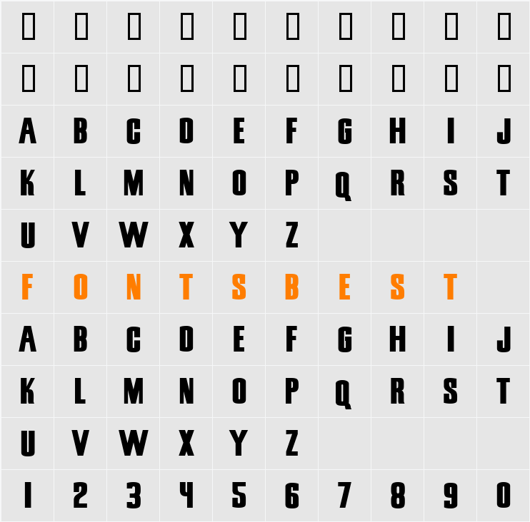 Snickers Straight Character Map
