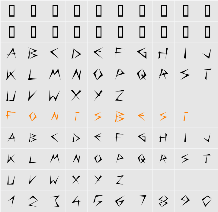 Bizarre Character Map