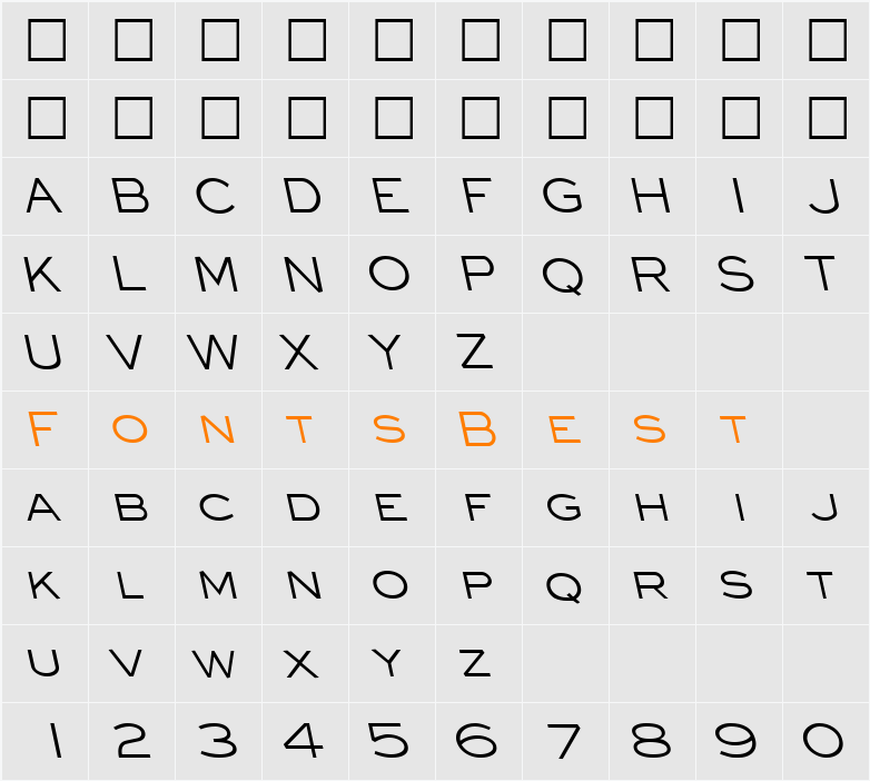 EyechartBackslant Character Map