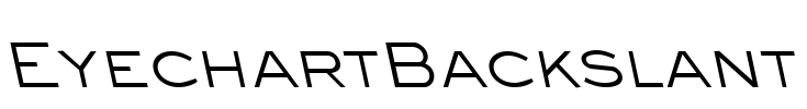 EyechartBackslant Font Image