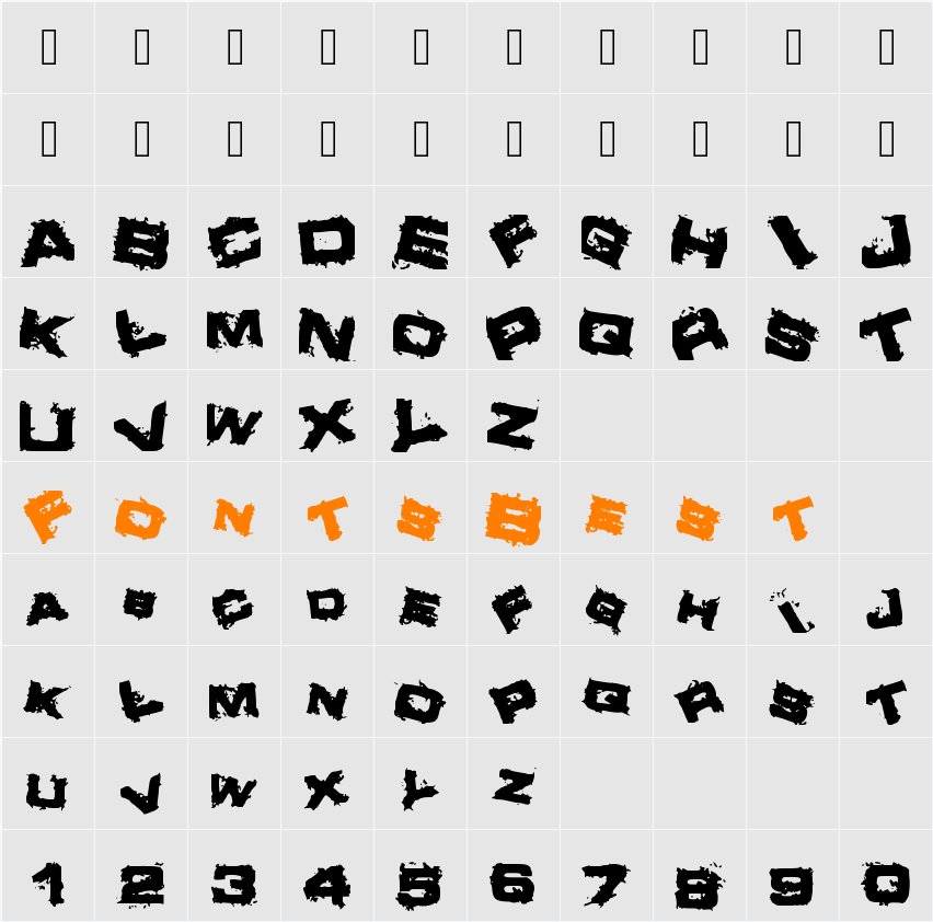 crazy Character Map