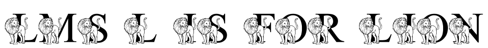 LMS L Is For Lion Font Image
