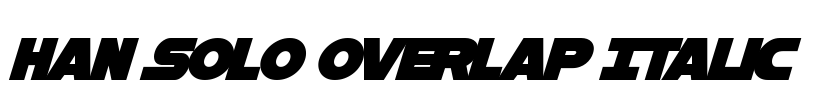 Han Solo Overlap Italic Font Image