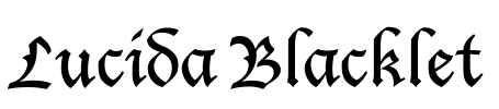 Lucida Blacklet Font Image