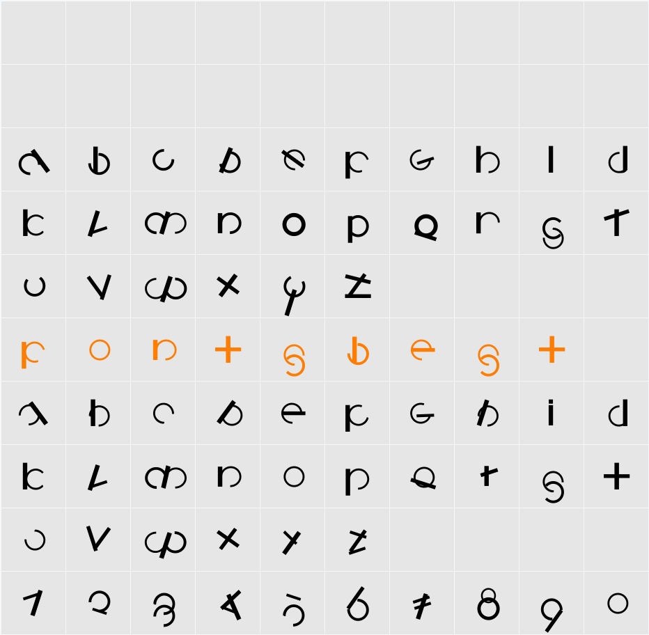 LogomatiqueBold Character Map