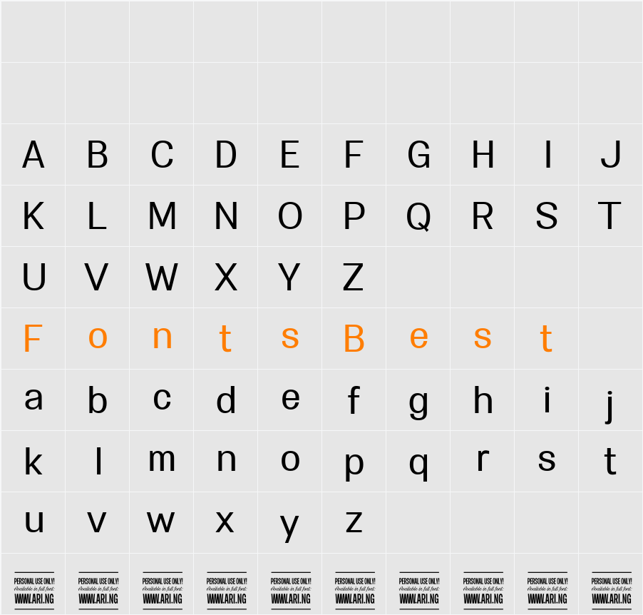 Specify PERSONAL Normal Character Map
