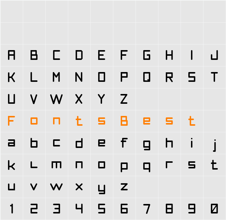 Smooth Line 7 Character Map