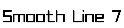 Smooth Line 7 Font Image