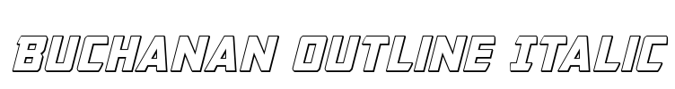 Buchanan Outline Italic Font Image