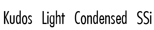 Kudos Light Condensed SSi Font Image