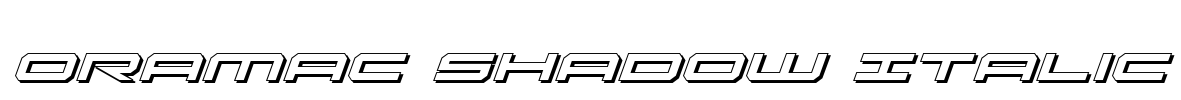 Oramac Shadow Italic Font Image