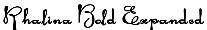 Rhalina Bold Expanded Font Image