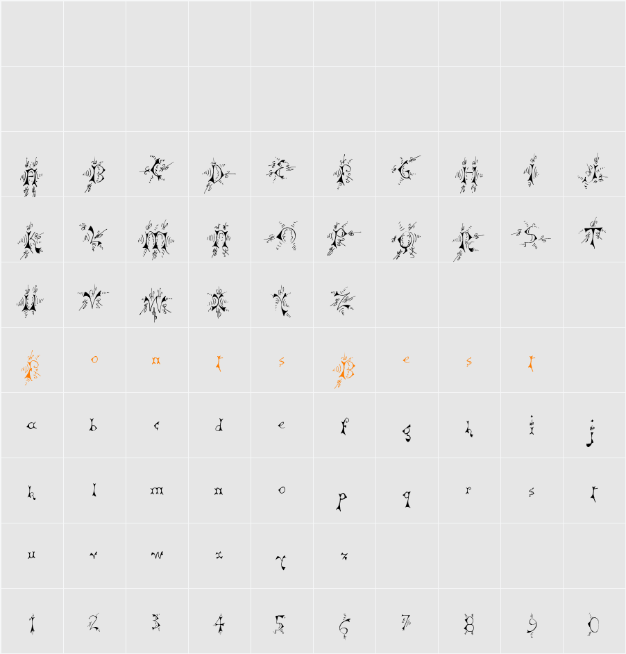 MP SwitchY Character Map