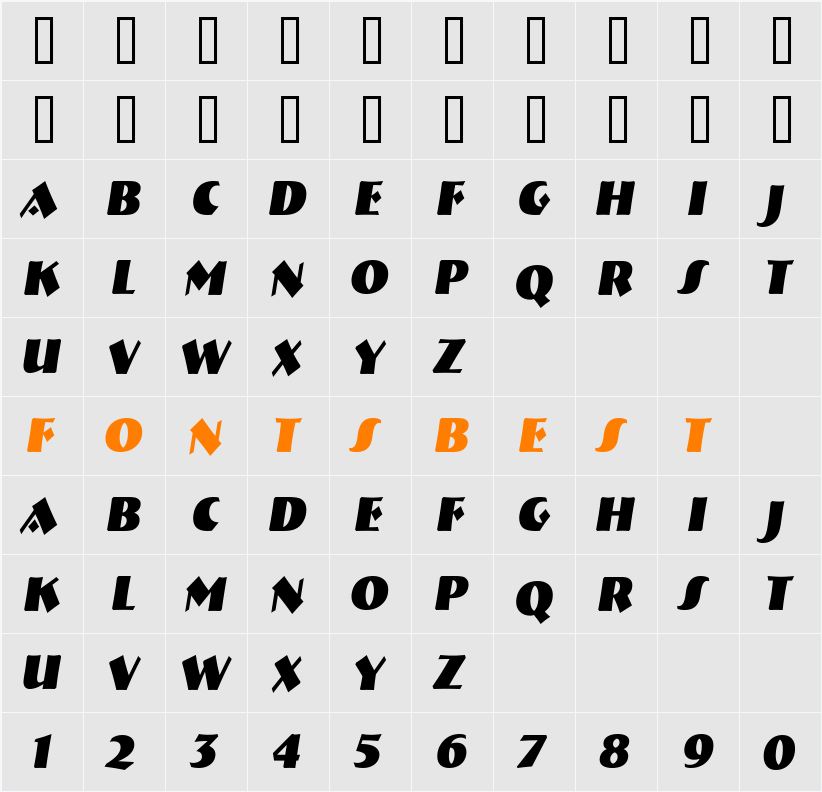 a_BremenNr Character Map