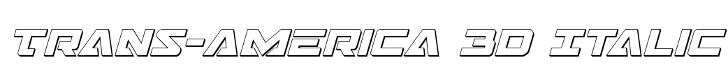 Trans-America 3D Italic