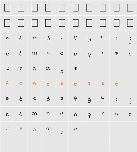 keep quite and simple Character Map