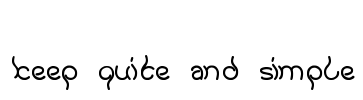 keep quite and simple Font Image