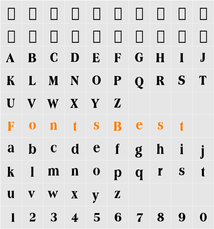 373-CAI978 Character Map