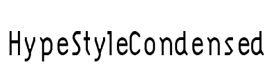 HypeStyleCondensed Font Image