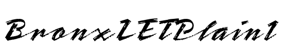 BronxLETPlain1 Font Image