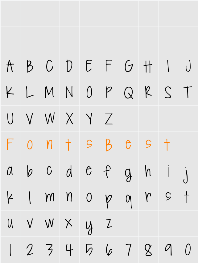 KG Seven Sixteen Character Map