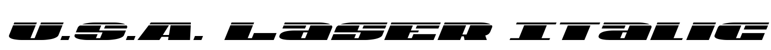 U.S.A. Laser Italic Font Image