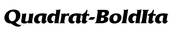 Quadrat-BoldIta Font Image