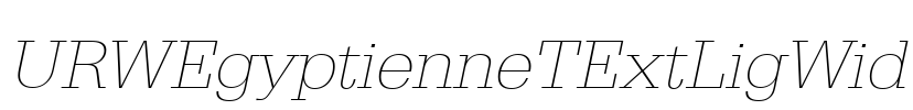 URWEgyptienneTExtLigWid Font Image