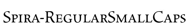 Spira-RegularSmallCaps Font Image