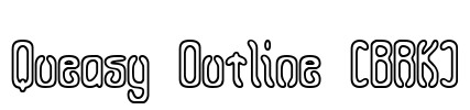 Queasy Outline (BRK) Font Image