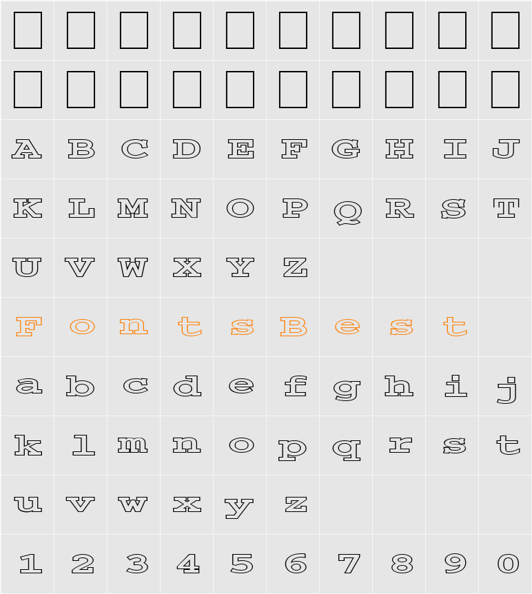 FZ DIGITAL 3 HOLLOW EX Character Map