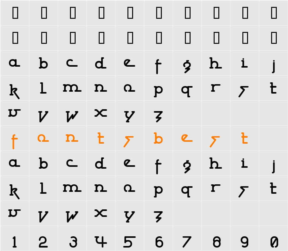 JI-Sloths Character Map