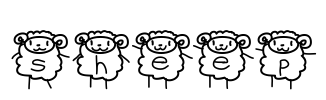 sheep Font Image