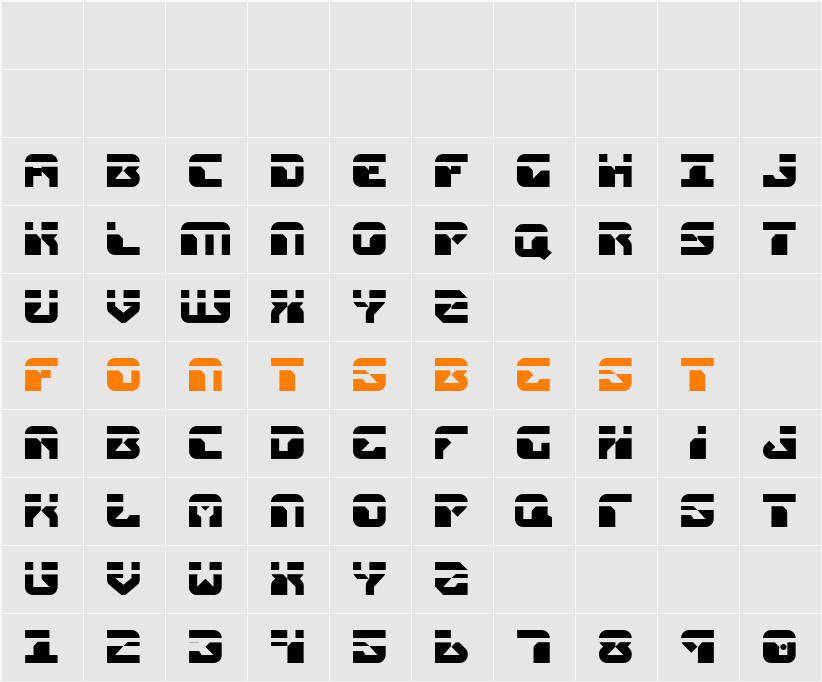 Replicant Laser Character Map