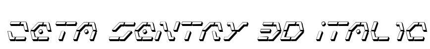 Zeta Sentry 3D Italic