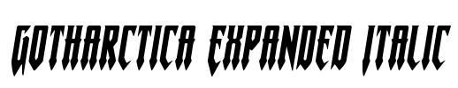 Gotharctica Expanded Italic Font Image