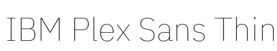 IBM Plex Sans Thin Font Image