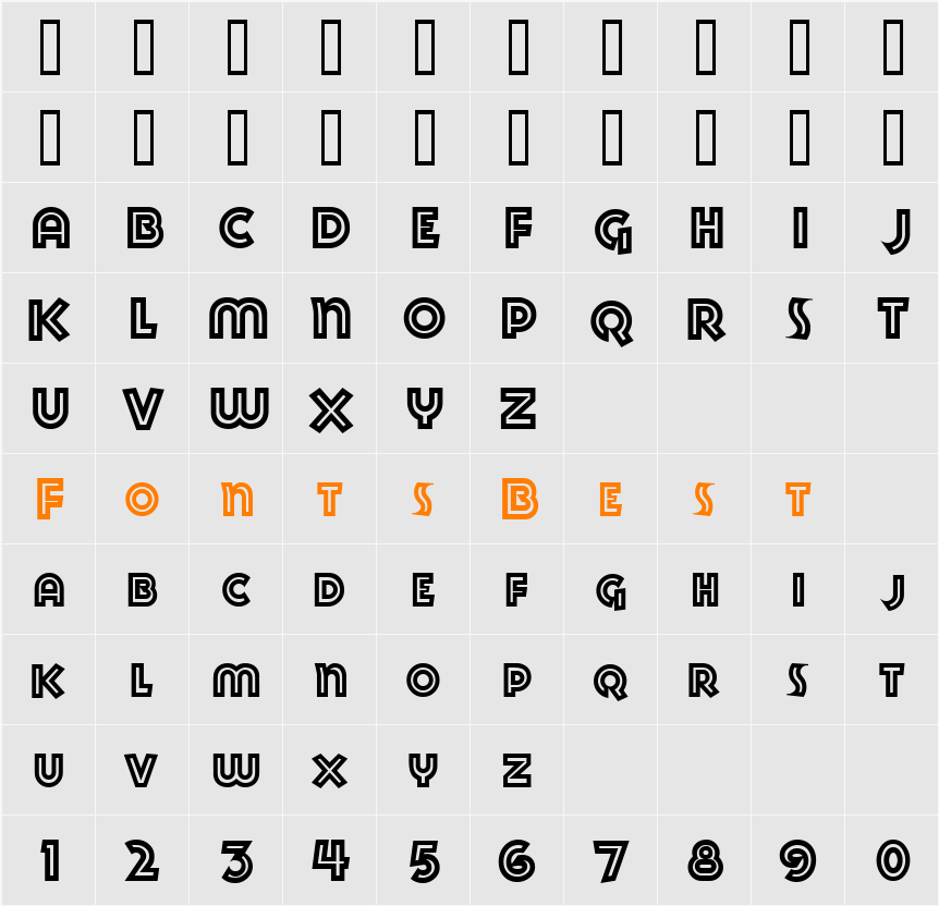 GoyaInline Character Map