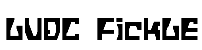 LVDC FickLE Font Image